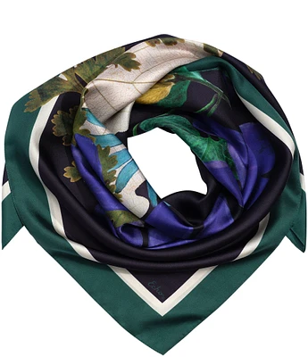 Echo Pressed Flower Silk Square Scarf