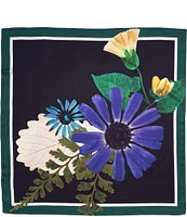 Echo Pressed Flower Silk Square Scarf