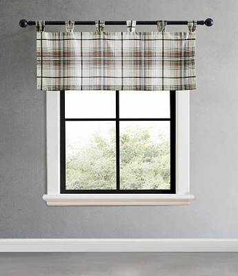 Eddie Bauer Alder Plaid Window Tab Top Valance