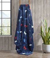 Eddie Bauer Buddy The Dog Ultra Soft Plush Fleece Throw Blanket