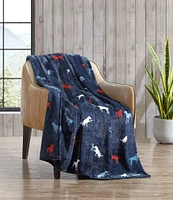 Eddie Bauer Buddy The Dog Ultra Soft Plush Fleece Throw Blanket