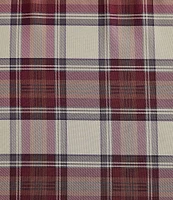 Eddie Bauer Edgewood Plaid Red Window Pole Top Valance