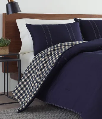 Eddie Bauer Kingston Navy Duvet Cover Mini Set