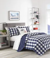 Eddie Bauer Lake House Navy Plaid Quilt Mini Set