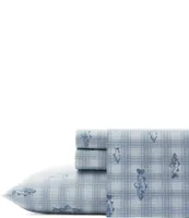 Eddie Bauer Methow Fish Pattern Plaid Sheet Set