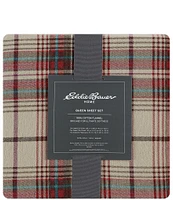 Eddie Bauer Montlake Plaid Red Flannel Sheet Set