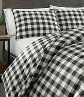 Eddie Bauer Mountain Black Plaid Comforter Mini Set