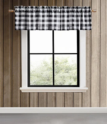 Eddie Bauer Mountain Plaid Window Pole Top Valance