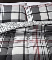 Eddie Bauer Normandy Plaid Micro Suede Reversible Comforter Mini Set