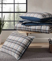 Eddie Bauer Rugged Plaid Brown Micro Suede Reversible Comforter Mini Set