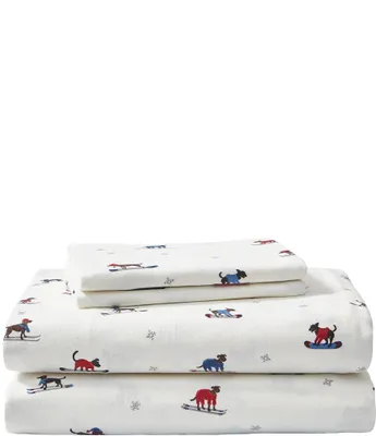 Eddie Bauer Ski Patrol Cotton Flannel Sheet Set