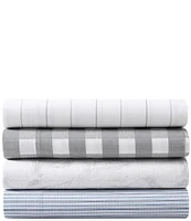 Eddie Bauer Ticking Stripe Navy Cotton Percale Sheet Set