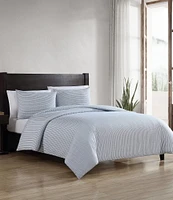 Eddie Bauer Ticking Striped Cotton Percale Duvet Cover Mini Set