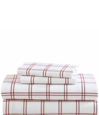 Eddie Bauer Westridge Plaid Printed Cotton Flannel Sheet Set