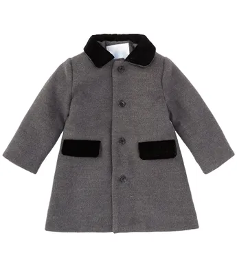 Edgehill Collection Baby Boy 12-24 Months Long Sleeve Button Front Dress Coat