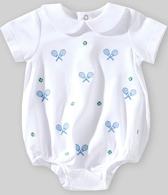 Edgehill Collection Baby Boy Newborn-24 Months Embroidered Tennis Racquet Bubble