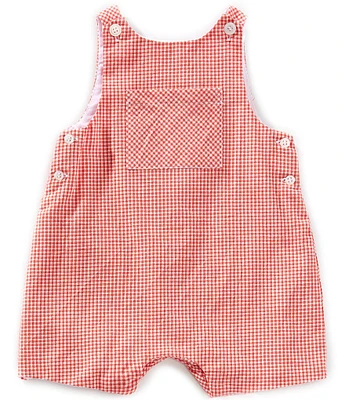 Edgehill Collection Baby Boys 3-24 Months Gingham Woven Jon Jon Romper