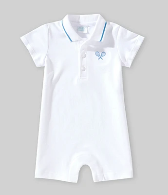 Edgehill Collection Baby Boys 3-24 Months Tennis Racquet Polo Shortall