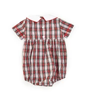 Edgehill Collection Baby Boys Newborn-9 Months Collared Neckline Short Sleeve Christmas Bubble