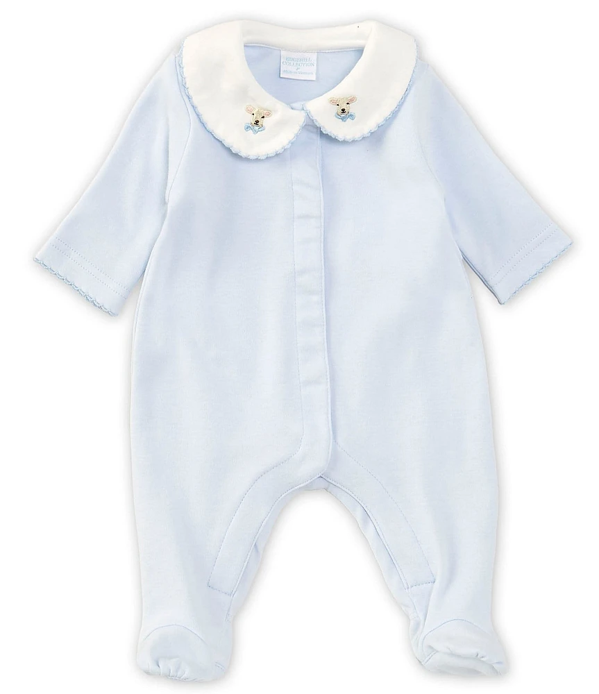 Edgehill Collection Baby Boys Premie-9 Months Long Sleeve Lamb Footie