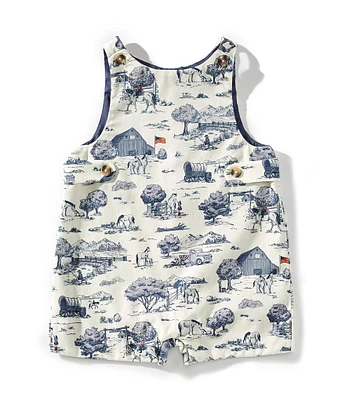 Edgehill Collection Baby Boys Flag Toile Print Jon Jon Shortall