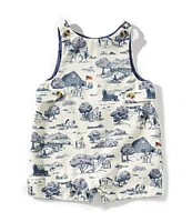 Edgehill Collection Baby Boys Flag Toile Print Jon Jon Shortall