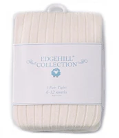 Edgehill Collection Baby Girls Ribbed Knit Tights