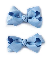 Edgehill Collection Baby Girls 2-Pack Mini Grosgrain Hair Bows