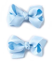 Edgehill Collection Baby Girls 2-Pack Mini Grosgrain Hair Bows