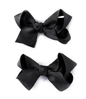 Edgehill Collection Baby Girls 2-Pack Mini Grosgrain Hair Bows