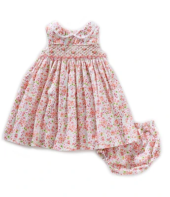 Edgehill Collection Baby Girls 3-24 Months Ditsy Floral Peter Pan Collar Sleeveless Dress