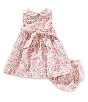 Edgehill Collection Baby Girls 3-24 Months Ditsy Floral Peter Pan Collar Sleeveless Dress