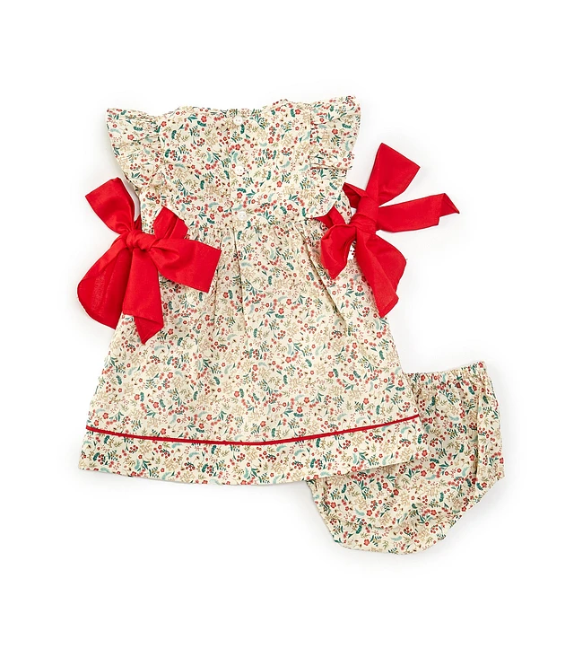 Edgehill Collection Baby Girls 3-24 Months Bow Detail Christmas Dress |  Liberty Center