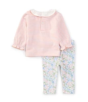 Edgehill Collection Baby Girls 3-24 Months Knit Lamb Long Sleeve Sweatshirt & Pants Set