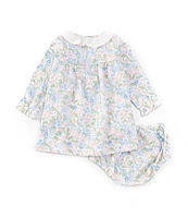 Edgehill Collection Baby Girls 3-24 Months Long Sleeve Ditsy Floral Knit Dress