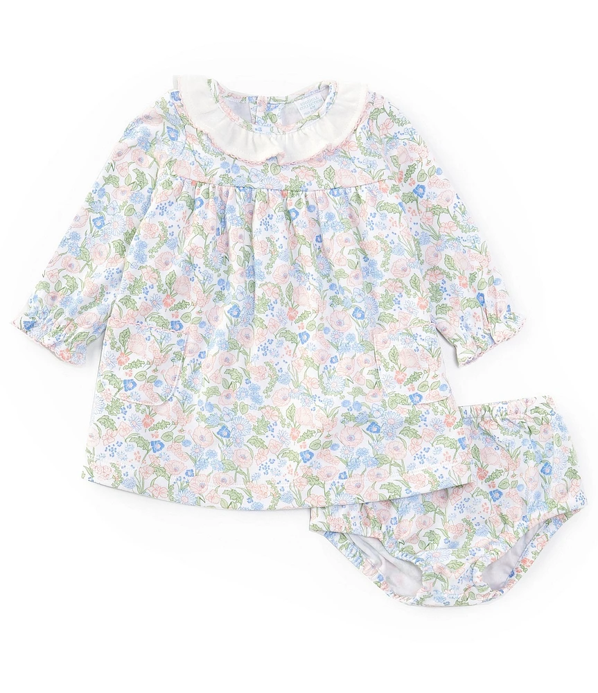 Edgehill Collection Baby Girls 3-24 Months Long Sleeve Ditsy Floral Knit Dress