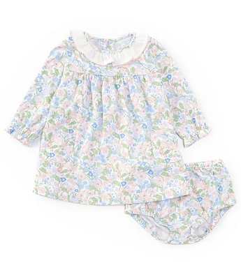 Edgehill Collection Baby Girls 3-24 Months Long Sleeve Ditsy Floral Knit Dress