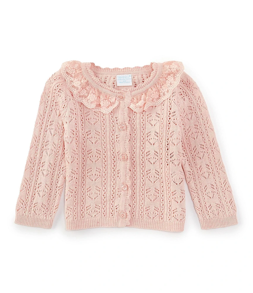 Edgehill Collection Baby Girls 3-24 Months Pointelle Lace Cardigan