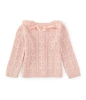 Edgehill Collection Baby Girls 3-24 Months Pointelle Lace Cardigan