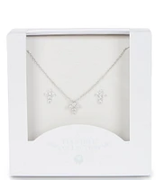 Edgehill Collection Baby Girls Cross Necklace & Earings Set