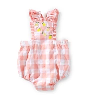 Edgehill Collection Baby Girls Newborn-24 Months Embroidered Lemons Gingham Bubble