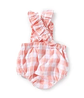 Edgehill Collection Baby Girls Newborn-24 Months Embroidered Lemons Gingham Bubble