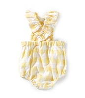 Edgehill Collection Baby Girls Newborn-24 Months Embroidered Oranges Gingham Bubble