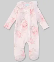 Edgehill Collection Baby Girls Preemie-9 Months Long-Sleeve Vintage Floral Footie Coverall