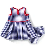 Edgehill Collection Baby Girls Sleeveless Gingham Tennis Dress