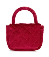 Edgehill Collection x Darby Fallon Clark Girls Quilted Velvet Pearly Handbag