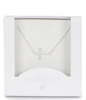 Edgehill Collection Girls Sideways Cross Necklace