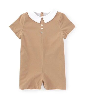 Edgehill Collection Little Boys 2T-6X Peter Pan Collar Corduroy Romper