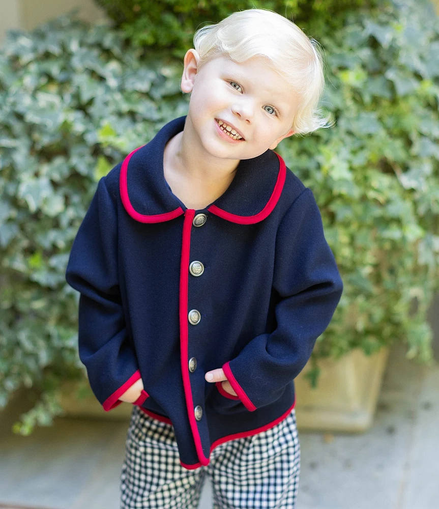 Edgehill Collection x Darby Fallon Clark Little Boys 2T-7 Grayson Button Front Car Coat