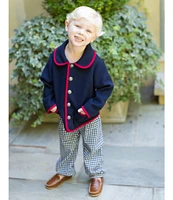 Edgehill Collection x Darby Fallon Clark Little Boys 2T-7 Grayson Button Front Car Coat